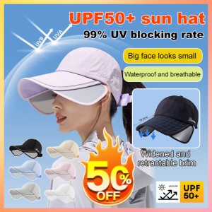 Summer Wide Brim Sun Hat for Women Outdoor Sports Enthusiasts  Waterproof UV Protection  Ponytail-Friendly  Full Face Coverage