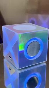 ToKerNew  Portable Bluetooth Speaker Wireless CubeLED Colorful Lights Bass Speaker TWS Stereo Gift HIFI Music Speaker Case