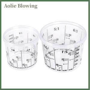 Aolie Plastic Paint Mixing Cup PP Hard Plastic Tune Paint Cup with Cover