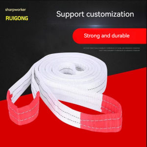 1T Heavy-Duty Industrial Flat Sling 4-Layer Thickened Lifting belt Wear-Resistant Lifting Strap for Crane and Cargo