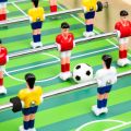 Homyl 2-in-1 Table Football Game Double Player Wooden Foosball Table Interactive Wooden Soccer Game Family Fun for Children, Indoor, Playroom. 