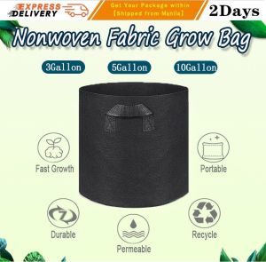 3/5/10 Gallon Black Plants Growing Bag Vegetable Flower Pot Planter DIY Potato Garden Pot Planting Eco-Friendly Grow Bag