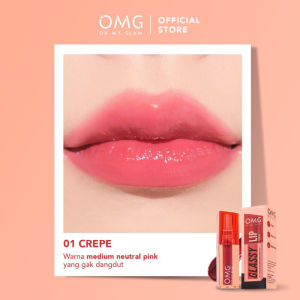 OMG Glassy Lip Tint 2g - Lip Tint Warna Intense Tahan 12 Jam Skincare Infused