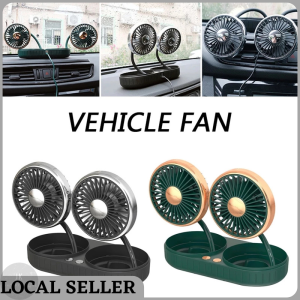 JK Suction Cup Car Seat Back Single/Double Head Car Fan Universal Large Wind Three Speed Control USB Car Fan