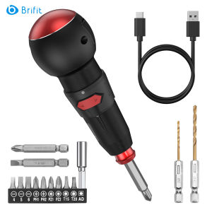 Brifit 15 in 1มินิไขควงไฟฟ้าตั้ง3.6โวลต์ไขควงไร้สายเครื่องมือ USB แบตเตอรี่ลิเธียมชาร์จ ไฟ LED ทำงาน กับข้าม หัวแบน บิดสว่านและ HEX