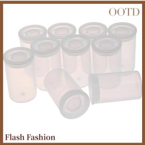 [Falsh F] 10 cái Hộp Màng cuộn chai rỗng bằng nhựa hộp đựng mồi câu cá bịt kín