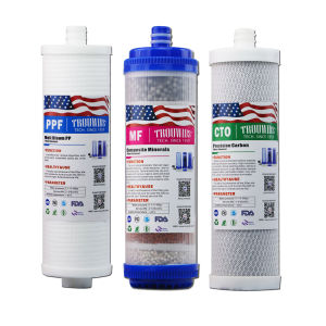 Upgraded 3pcs 10 Inchs 3 stage Filters Replacement Filter Element  Complete Set-PP+multi-function+CTO