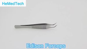 GREATLH12.5cm Edison Tweezers Hair Implant Stainless Steel Pointed Tip Surgical Dissecting Forceps Tool Surgical Instrument