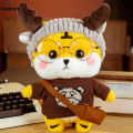 Studyset IN stock Creative Cute Cartoon Removable Clothes Short Plush Tiger Doll Soft Comfortable Hugging Pillow Pendant Present Toys For Boys Girls. 