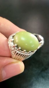 CINCIN PERAK 925 PERMATA GELIGA ULAR ASLI SAIZ SEMUA ADA PM KAMI PURE SILVER RING HIGH QUALITY