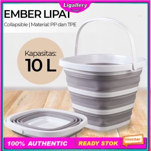 Ember Lipat Water Bucket Foldable Collapsible 10 Liter