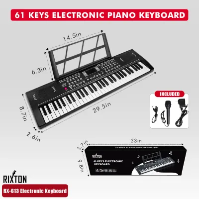 RIXTON RX-613 Electronic Piano Digital Keyboard Piano Portable Piano Original Keyboards Kids Gift RX-613