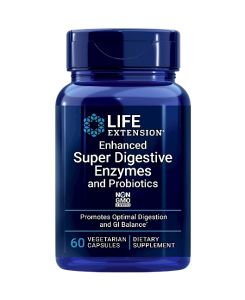 Life Extension Enhanced Super Digestive Enzymes & Probiotics 60 Veg Caps Natural Digestive Aid