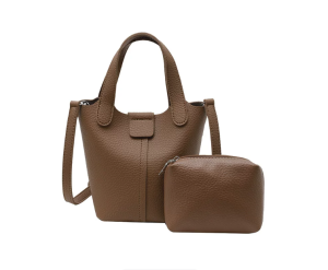 Female PU soft leather handbag 2026new casual bucket bag versatile single shoulder crossbody bag