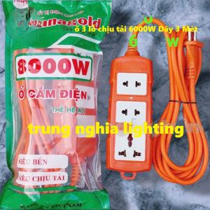 Ổ Cắm Điện Đa Lỗ FANAGOLD Chịu Tải Cao 6000W Dây Dài 5m Tiện Dụng - Bảo Hành 12 Tháng