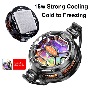 15W Strong Cooling FS03 FS02 Semiconductor Mobile Phone Cooler Radiator Magnetic and Rotatable Clip Quit 7 Color lighting2026