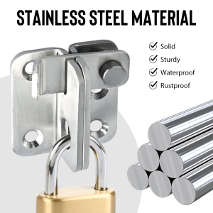 Stainless Steel Safety Hasp Door Lock for Bathroom Bedroom Door Catch Latch