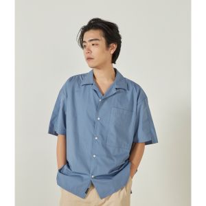 เสื้อเชิ้ตทรงโอเวอร์ไซส์ สีฟ้า Oversize Hawaii Shirt  Blue