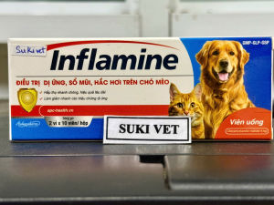INFLAMINE - [ NGUYÊN HỘP ] - SẢN PHẨM HỖ TRỢ HÔ HẤP  GIẢM DỊ ỨNG CHO CHÓ MÈO - HÀNG CHÍNH HÃNG Á CHÂU