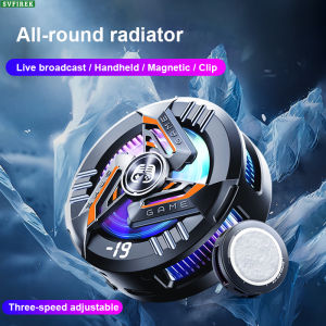 AI Intelligent Temperature Control Mobile Phone Radiator Magnetic & Back Clip Semiconductor Cooling Fan Colored Lights Fast Gaming Phone Cooler Live Cooling Artifact
