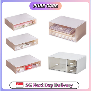 【Pure Care】 Stackable Compartment Desktop Storage Box Multi-Layer Stackable Drawer Organizer
