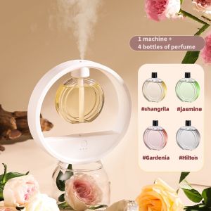 Smart Colorful Aroma Diffuse machine 60ml essential oil with coloful LED light 4 levels of fragrance USB rechargeable diffusion faster fragrance retention longer lasting life new home commercial car automatic fragrance machine for living room bedroom