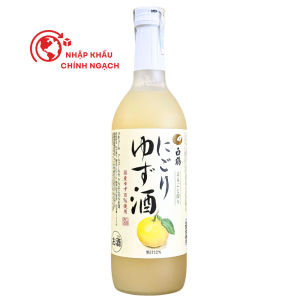 Rượu Yuzu Nhật Hakutsuru Nigori 10% 700ML – Hương Vị Yuzu Tươi Mát – Dễ Uống Thanh Nhẹ