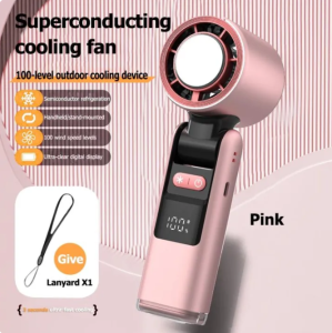 4000mAh Mini Turbo Fan | Rechargeable 100–199 Speed Adjustable | Strong Wind Digital Display | Cooler Radiator | Portable Home Office Fan | Kipas Mini Boleh ReCaj