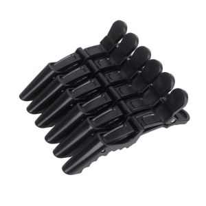 FXUP 6Pcs Nhiều màu sắc Kẹp tóc cá sấu Đen Chuyên nghiệp Kẹp tóc làm tóc  Chống trượt Kẹp tóc hình cá sấu Dụng cụ tạo kiểu tóc