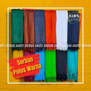 COD Sorban Halus Warna Hitam Polos / Putih Polos Tarim NU