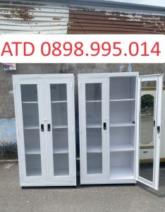 Tủ sắt đựng hồ sơ văn phòng có kính tủ sắt sơn tĩnh điện dày dặn đẹp y hình giá xưởng hcm