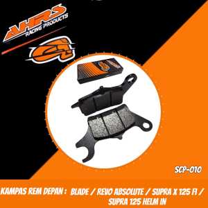 KAMPAS REM CAKRAM DEPAN AHRS RACING BRAKEPAD DISPAD BLADE REVO ABS SUPRA X 125 FI SUPRA 125 HELM IN