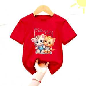 Atasan Kaos Anak KUCING GELAS Usia 1-12 Thn