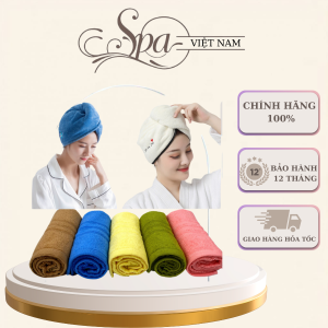 Khăn Gội Quấn Đầu Spa Kích Thước 35x75Cm Chất Liệu Tốt Kiểu Dáng Mẫu Mã Thời Trang..