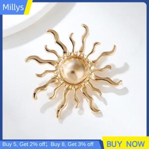 Millys เข็มกลัดแฟชั่นรูปดอกทานตะวันมีลักษณะเฉพาะตัวสำหรับผู้หญิงเครื่องประดับสำหรับงานปาร์ตี้