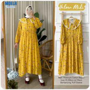 MIDI DRESS YELOW LD 110 BY ORIGINAL MOELA BERLABEL