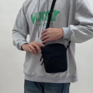 【Ship in 24H】mobile phone bag 牛津布男士斜挎包小包多隔层竖款手机包休闲生意迷你小包男包 现货 25.7.2