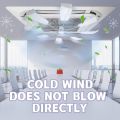 Universal 360° Rotating Central Aircon Deflector Fan Anti Direct Blow Wind Guide Fan. 