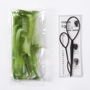 Christmas gift 【AYLMER】 10 Pcs Green Hair Combs Set For Women And Men Hair Styling Tool Coarse Fine Dressing Comb