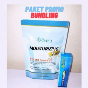 PROMO PAKET BUNDLING SUZU BAR MOISTURIZING With FLORINE Beauty No Wories Vitamin C + Collagen Serum