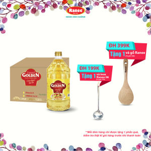 {Đơn 199k tặng vá inox -399k tặng vá gỗ} Thùng dầu ăn Ranee Golden 2 lít (2 lít x 6 chai)