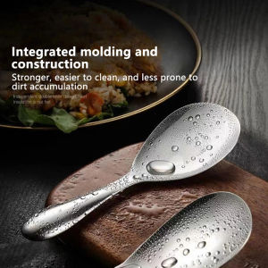 VIVOLILV 2-3 Days Delivery🚚Stainless Steel Rice Spoon Non Stick Large Rice Shovel Household Kitchen Serving Spoon for Cafeteria Self Service