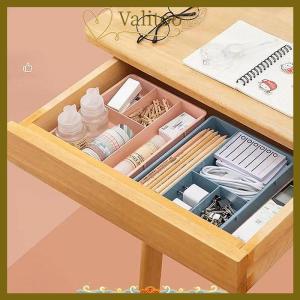 [Valitoo] Desk Drawer Organizer Stackable Multi-cell Desktop Storage Bin Tray Multi-Purpose Divider Container for Household Office Home