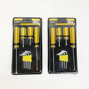 LIVING HOME Obeng Set 9 in 1 Praktis Mudah Digunakan Repair Tool Presisi Tahan Lama Obeng Set Kunci L Obeng Panjang dan Obneg Pendek Plus Minus Screwdriver With Hex Key Repair Tool