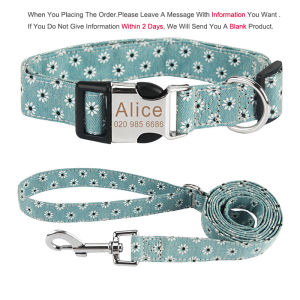 Dog Collar Custom Puppy Cat Leashes Tag Leash Personalized Nameplate ID Pet Collar For Medium Large Dogs