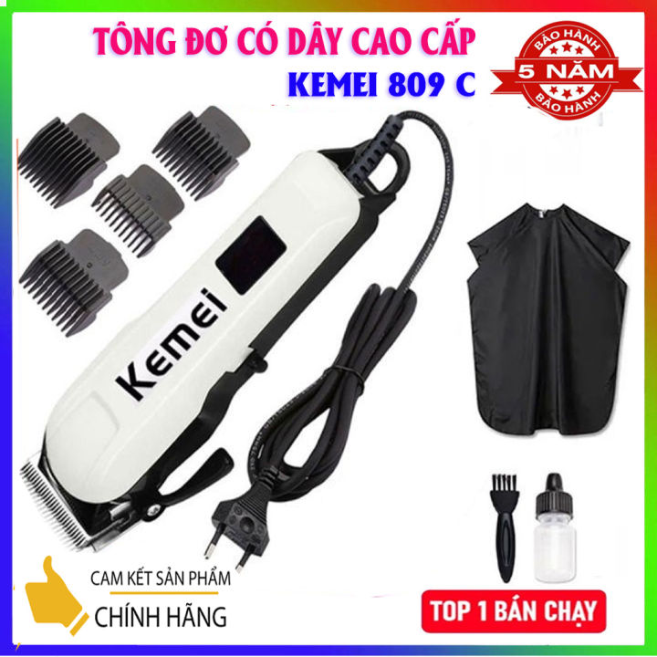 Tông đơ cắt tóc có dây chuyên nghiệp Kemei 809C, máy hớt tóc đa năng ...