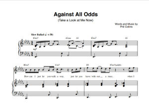 "Against All Odds (Phil Collins)"/ sheet music piano keyboard dan gitar