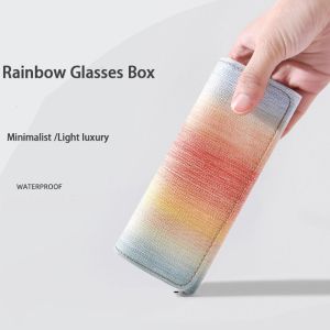 XINSU38 มินิมอล วัยรุ่นหลายวัย ถุงเก็บแว่นตา กระเป๋าใส่แว่นตา สำหรับผู้ชาย หนังพียู กล่องใส่แว่นตา เคสลายแว่นตา กล่องเก็บแว่นกันแดด กล่องใส่แว่นตา