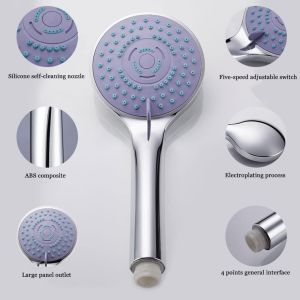 Supersale- Handheld Round Sturdy Shower Head Set