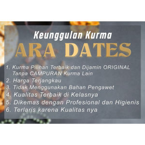 Kurma Ajwa 500 gr Original Kurma Nabi - Khasiat Tinggi dan Nilai Sejarah Tinggi
